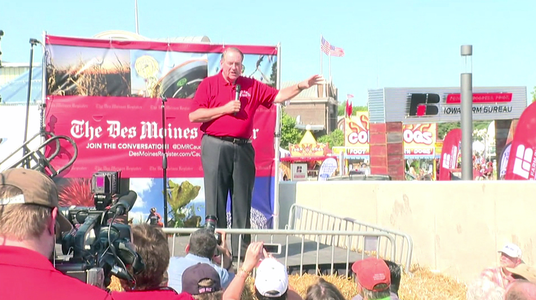 Republican Presidential Candidate Mike Huckabee addresses potential voters at the Iowa State Fair [CNN]