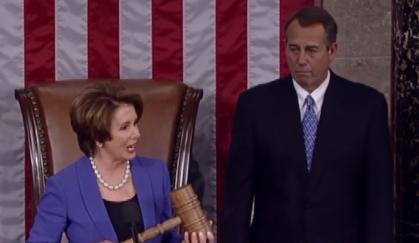Reps. Nancy Pelosi and John Boehner