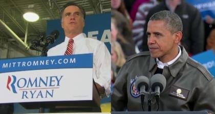 Mitt Romney and Barack Obama