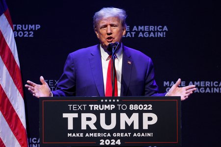Former U.S. President Trump holds a campaign rally in Davenport, Iowa