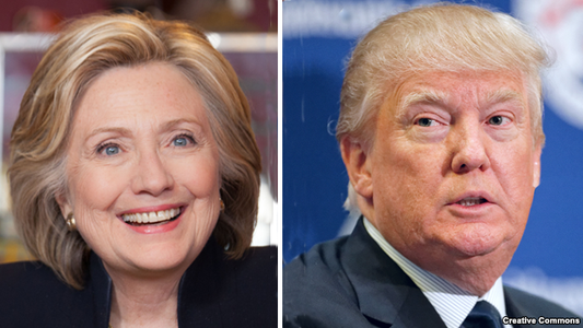 Clinton, Trump Split Box