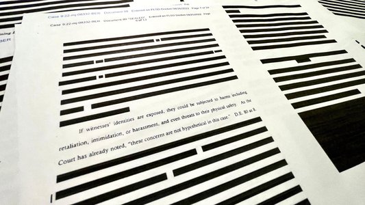 Afffidavit supporting the FBI search of former U.S. President Donald Trump's Mar-a-Lago estate is seen after being released by U.S. federal court in Florida
