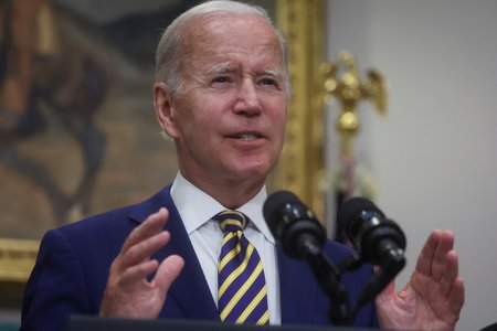 U.S. President Biden delivers remarks on student loan debt relief plan at the White House in Washington