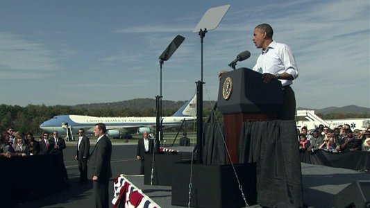  President Obama on the campaign trail (CNN)