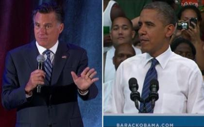Mitt Romney and Barack Obama