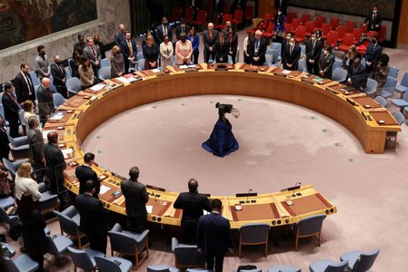 The United Nations Security Council meeting, amid Russia's invasion of Ukraine in New York City