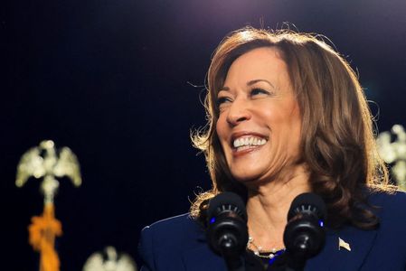 U.S. Vice President Kamala Harris attends a campaign event in West Allis, Wisconsin