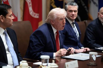 U.S. President Donald Trump holds a cabinet meeting at the White House in Washington