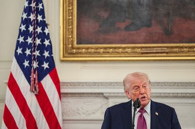 U.S. President Donald Trump delivers remarks to NCAA Collegiate National Champions at the White House in Washington