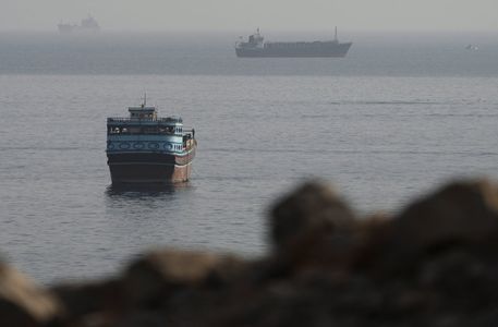Vessels in the Strait of Hormuz, as seen from Musandam