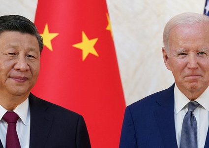 FILE PHOTO: U.S. President Joe Biden meets with Chinese President Xi Jinping at the G20 in Bali